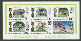 Korea 1716a World Cup Soccer Winners,  Imperforate Miniature Sheet photo
