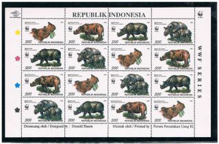 Indonesia 1996 World Wildlife Fund F/s photo