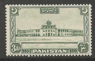 Pakistan Sg47 1949 3a Green Mtd photo