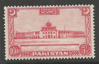 Pakistan Sg50 1949 10a Scarlet Mtd photo