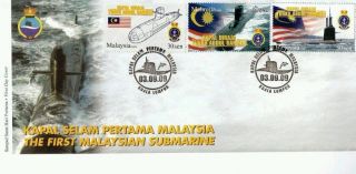 Submarine Ship Navy Vehicle Transport Malaysia 2009 (stamp Fdc) photo