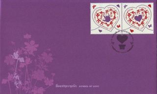 Thai Stamp First Day Cover Valentine ' S Day Symbol Of Love 2014 photo