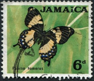 Jamaica 1964 - 8 6d Multicoloured Sg223 Cv £0.  10 Uh Postage photo