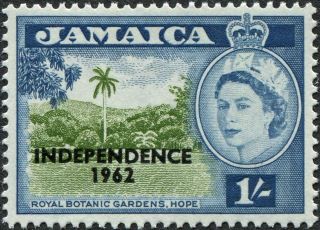 Jamaica 1963 1s Yellow - Green And Blue Sg211 Cv £0.  35 Mh P&p photo