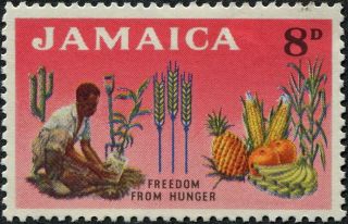 Jamaica 1963 1d Multicoloured Sg202 Cv £1.  25 Vf Mh Postage photo
