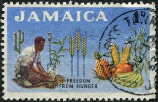 Jamaica 1963 1d Multicoloured Sg201 Cv £0.  10 F Uh Postage photo