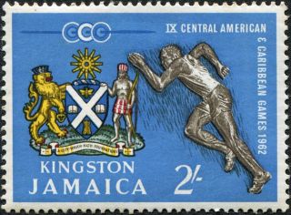 Jamaica 1962 2s Multicoloured Sg200 Cv £0.  30 Vf Mh Postage photo