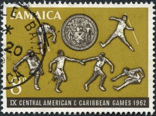 Jamaica 1962 8d Sepia And Bistre Sg199 Cv £0.  10 F Uh Postage photo
