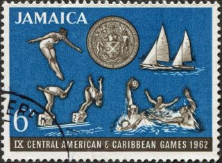 Jamaica 1962 6d Sepia And Greenish Blue Sg198 Cv £0.  10 Uh Postage photo
