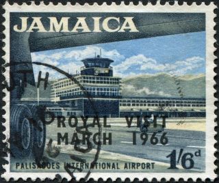 Jamaica 1966 1s6d Black,  Light Blue And Buff Sg251 Cv £2.  75 F Uh P&p photo