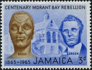 Jamaica 1965 3d Light Brown,  Ultramarine And Black Sg244 Cv £0.  10 Mh photo