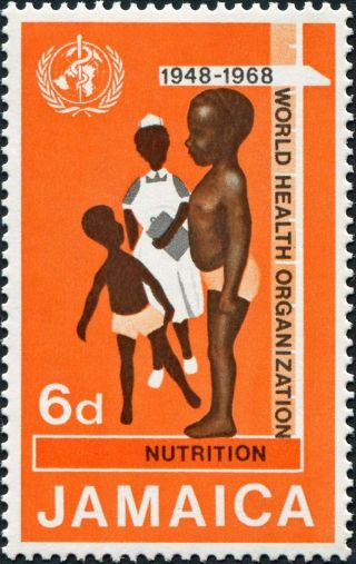 Jamaica 1969 6d Grey,  Brown And Orange Sg277 Cv £0.  10 F Mh Postage photo