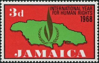Jamaica 1968 3d Multicoloured Sg272 Cv £0.  10 Vf Mh Postage photo