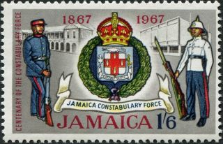 Jamaica 1967 1s6d Multicoloured Sg266 Cv £0.  50 Mh Postage photo