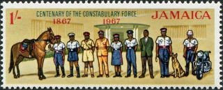 Jamaica 1967 1s Multicoloured Sg265 Cv £0.  40 F Mh Postage photo
