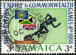 Jamaica 1966 3d Multicoloured Sg254 Cv £0.  10 Vf Uh Postage photo