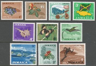 Jamaica.  1964 Definitives.  10 Mh Values To 1/ -.  B3316 photo