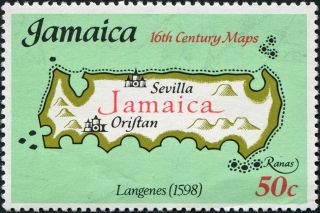 Jamaica 1976 50c Multicoloured Sg414 Cv £0.  95 F Mh Postage photo