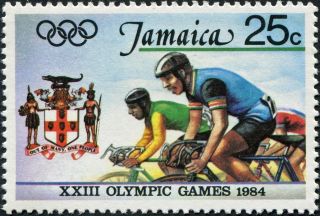 Jamaica 1984 25c Multicoloured Sg600 Cv £2.  00 Vf Mh Postage photo