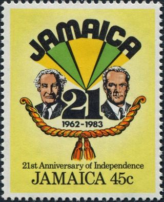 Jamaica 1983 45c Multicoloured Sg585 Cv £0.  30 Vf Mh Postage photo