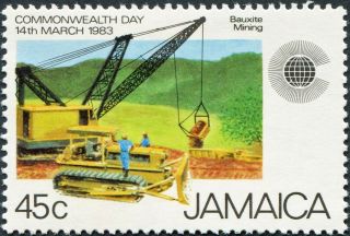 Jamaica 1983 45c Multicoloured Sg576 Cv £0.  35 F Mh Postage photo