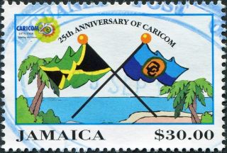 Jamaica 1998 $30 Multicoloured Sg923 Cv £2.  50 F Uh Postage photo