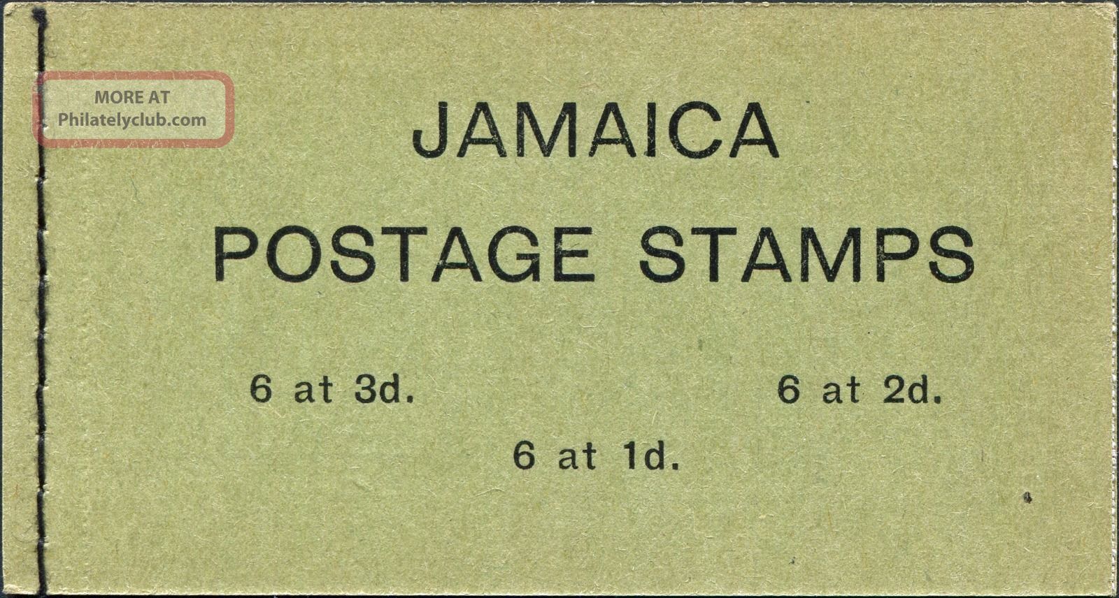 Jamaica 1965 3s Black On Green Cover Sgsb15 Stamp Booklet Postage Caribbean photo