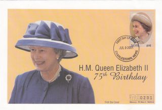 (18025) Mercury Fdc Nevis - Queen Elizabeth 75th Birthday 2001 photo
