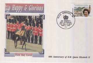 (73028) Fdc Grenada - Queen 40 Years Accession - 1992 photo