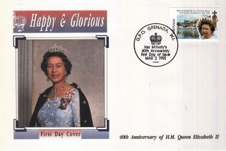 (73029) Fdc Grenada - Queen 40 Years Accession - 1992 photo