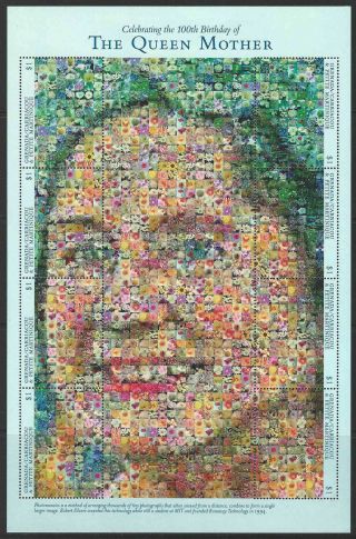 Grenada Grenadines 2000 - Sc 3055 Photo Mosaic Of Queen Mother 100th Birthda photo
