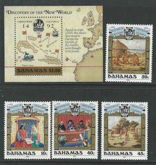 Bahamas 1988 Sc 640 - 644 Discovery Of America Columbus photo