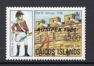 Caicos Islands 1984 $2 Ausipex Stamp Exhibition Sg 57 Unmounted photo