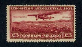 Mexico Airmail Stamp No.  C37 1931 Air Plane Over Flying Field photo