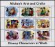 Guyana 2917 - 22 Disney Characters At Work,  Medicine,  Animals,  Art Latin America photo 1