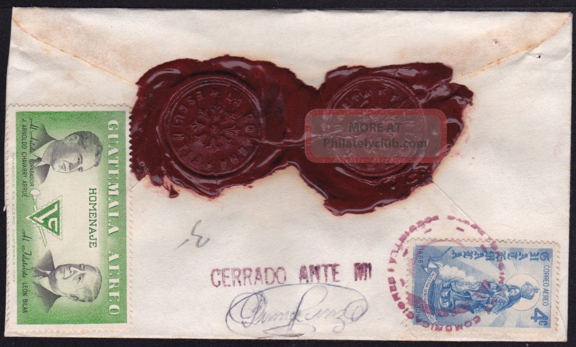 Guatemala 1974 Registered - Insured Cover W/two Wax Seals Gomera - Escuintla (ws114) Latin America photo