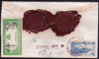 Guatemala 1974 Registered - Insured Cover W/two Wax Seals Gomera - Escuintla (ws114) photo