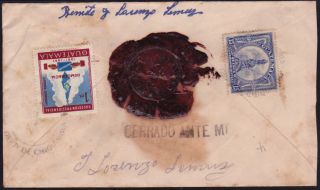 Guatemala 1953 Registered - Insured Cvr W/one Wax Seals Ipala - Chiquimula (ws117) photo