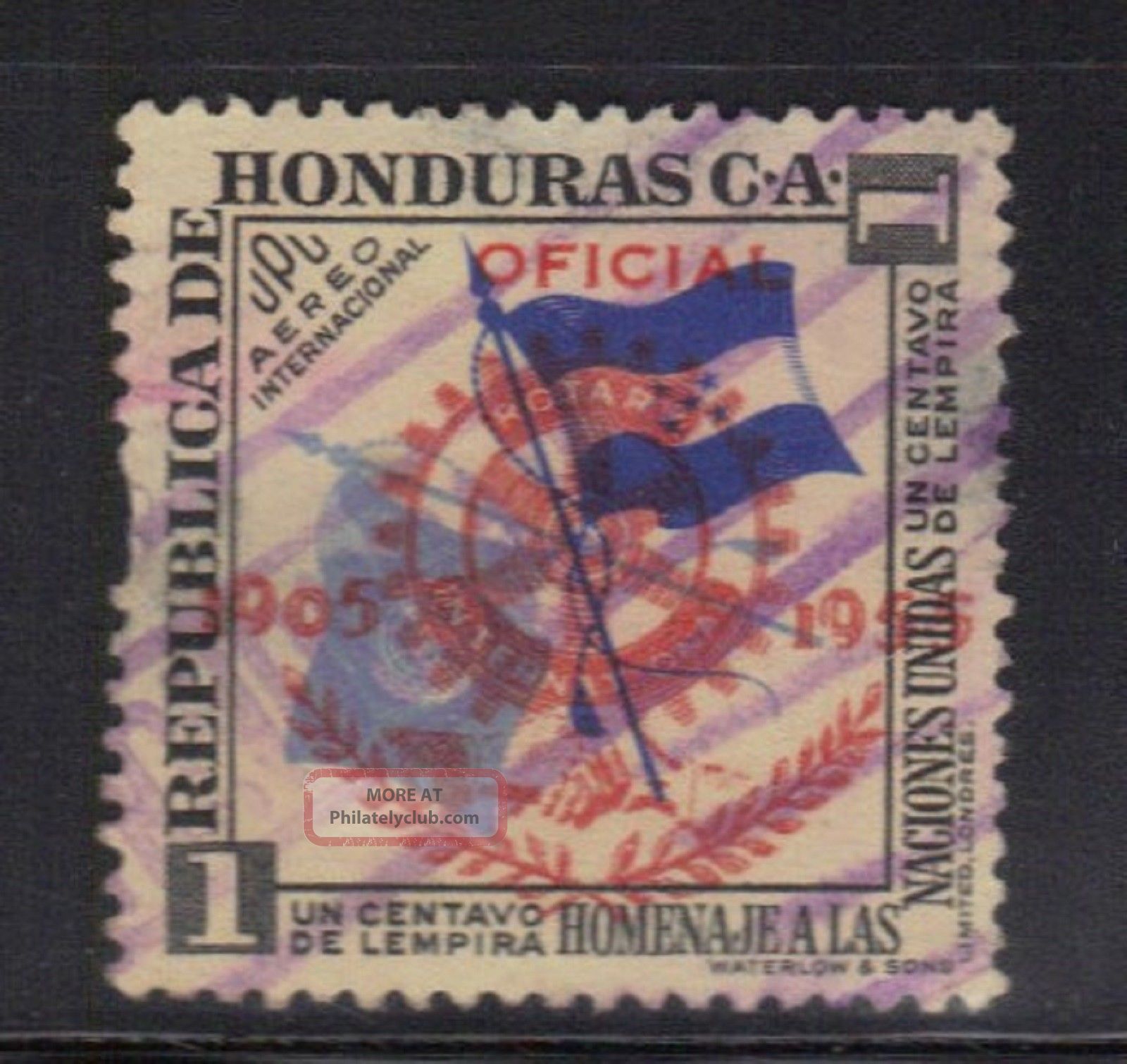 Honduras Air Mail Stamp Scott C231 Overprint Stamp See Photo Latin America photo