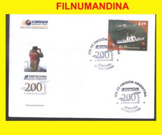 Argentina 2010 Ship National Guardcosts Fdc photo