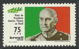 Brazil.  1972.  Visit Of The Portuguese President Commemorative.  Sg: 1351. . photo