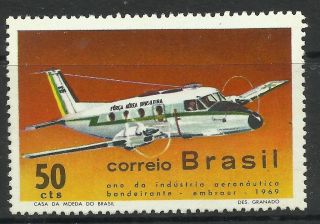Brazil.  1969.  Brazilian Aeronautics Industry Commemoartive.  Sg: 1276. . photo