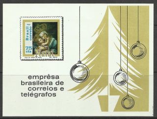 Brazil.  1969.  Christmas Miniature Sheet.  Sg: Ms1280. . photo