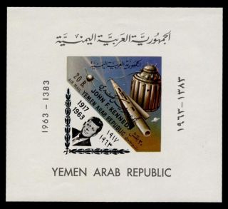 Yemen Arab Republic Mibk21 Imperf Space,  Jf Kennedy photo