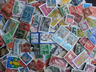 France Oddball Mixture (duplicates,  Mixed Cond) 500 Old, ,  25% Comems,  75% Defins photo