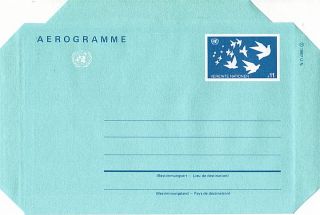 United Nations 1987 S11 Peace Dove Airletter / Vienna photo