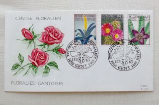 Belgium 1965 Fdc Ghent Floral Exposition Iii - Limited Edition - Scott 619 A188 photo