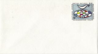 United Nations 1963 5c Peace Dove & Globe Pre Paid Envelope / Ny photo