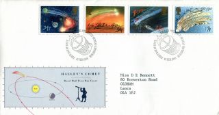 18 February 1986 Halleys Comet Royal Mail First Day Cover Bureau Shs photo