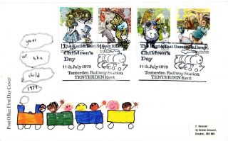 11 July 1979 International Year Of The Child Po Fdc Kent & E Sussex Railway Shs photo